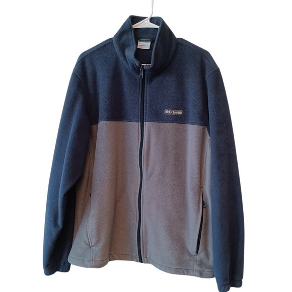 Columbia Men's Navy Blue Gray Steens Mountain Full Zip 2.0 Fleece Jacket Size XL - Picture 2 of 8